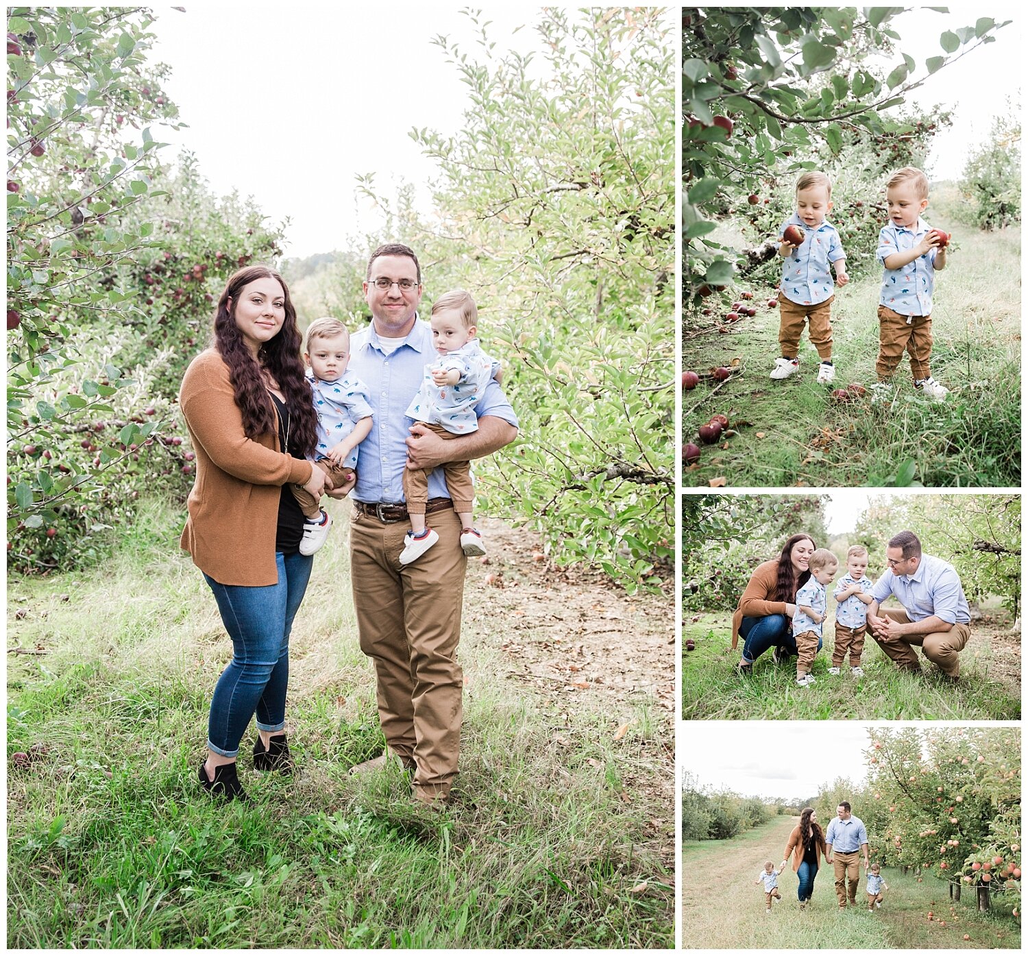 A family of four at fall mini session in Cleveland, Tennessee