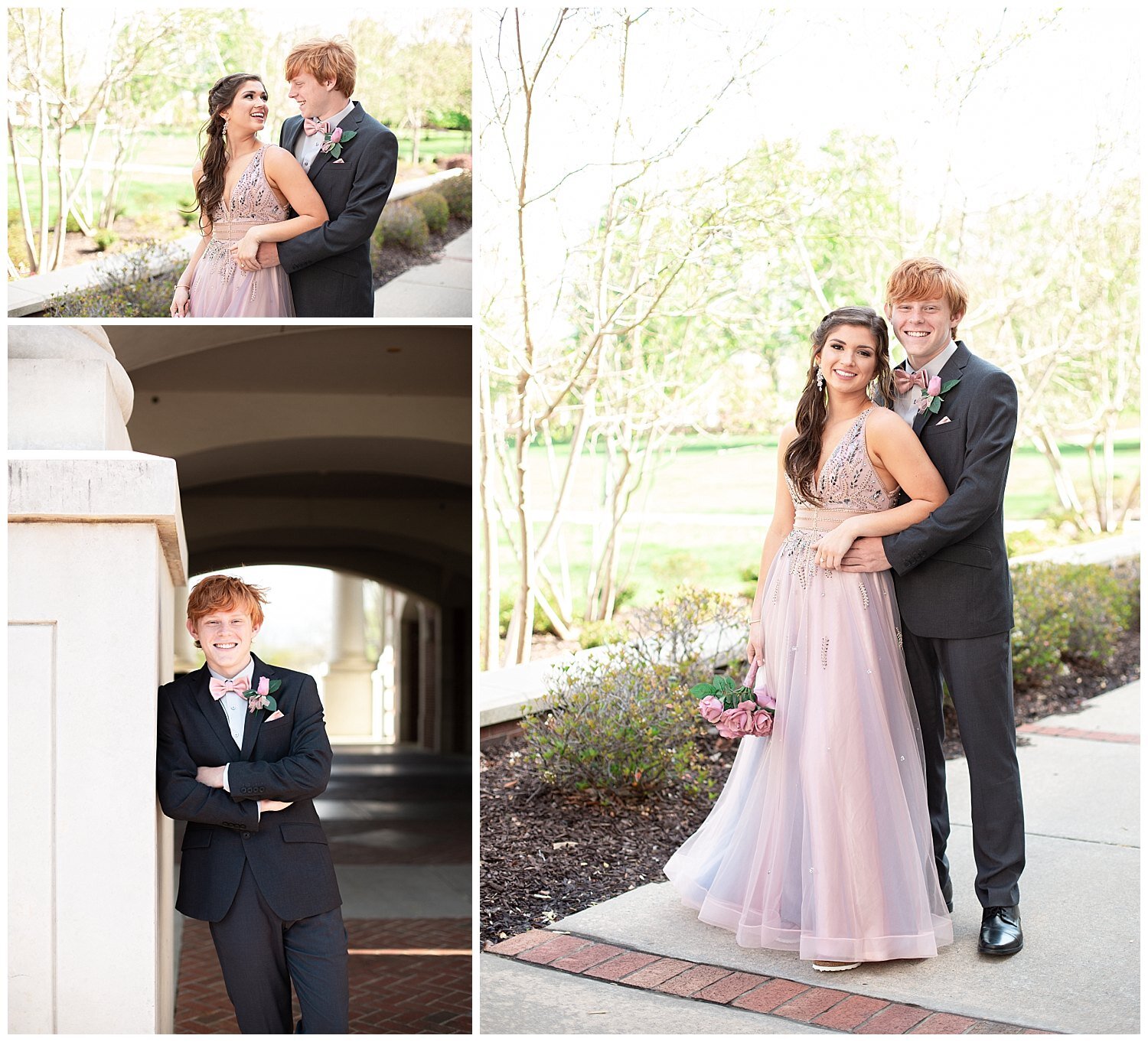 high school couple posing for prom photos in cleveland, tennessee