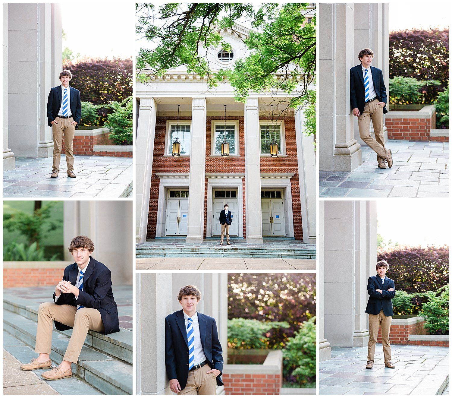 male senior photos in Chattanooga at McCallie School
