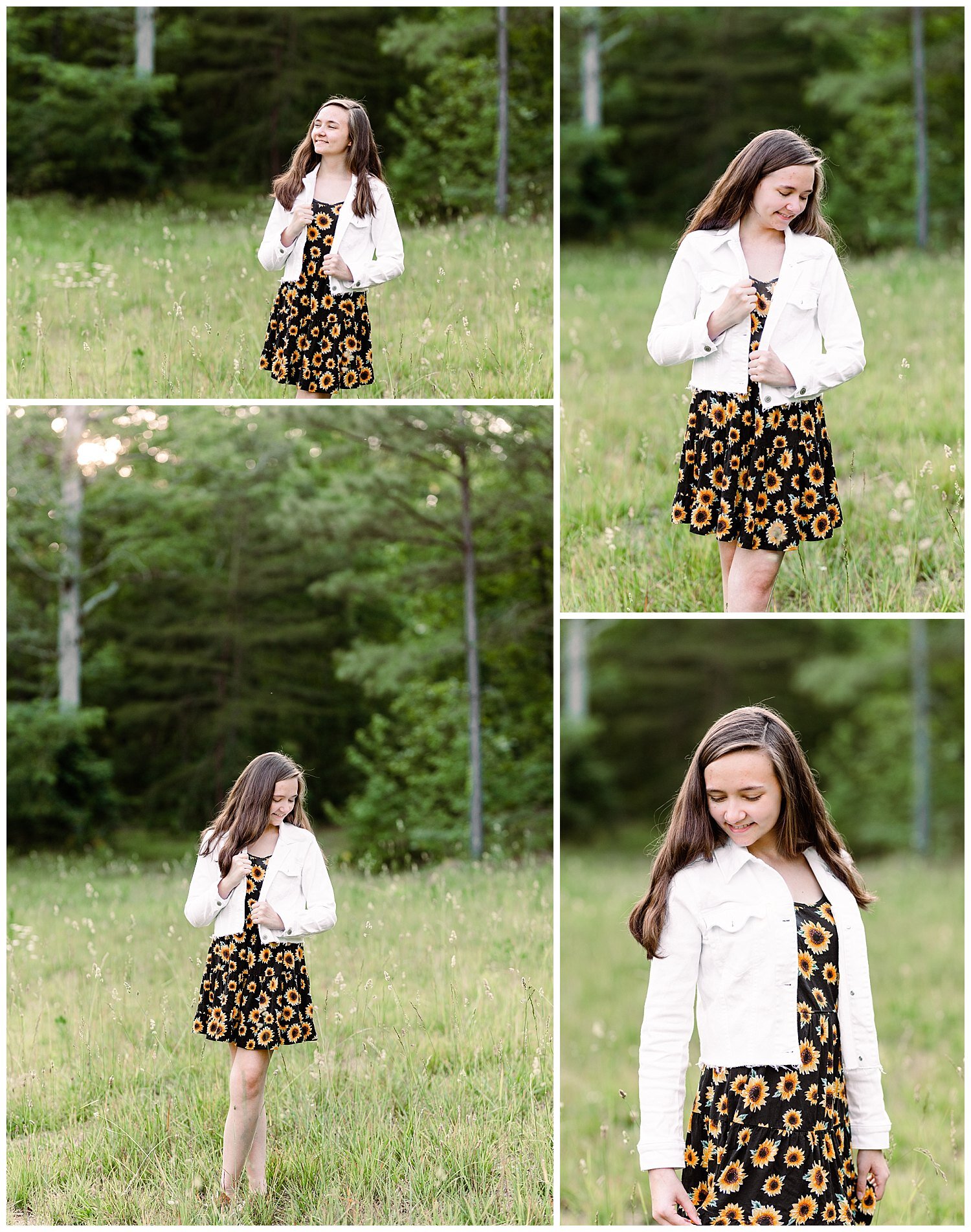 teen photography session in a field during summer in cleveland tennessee