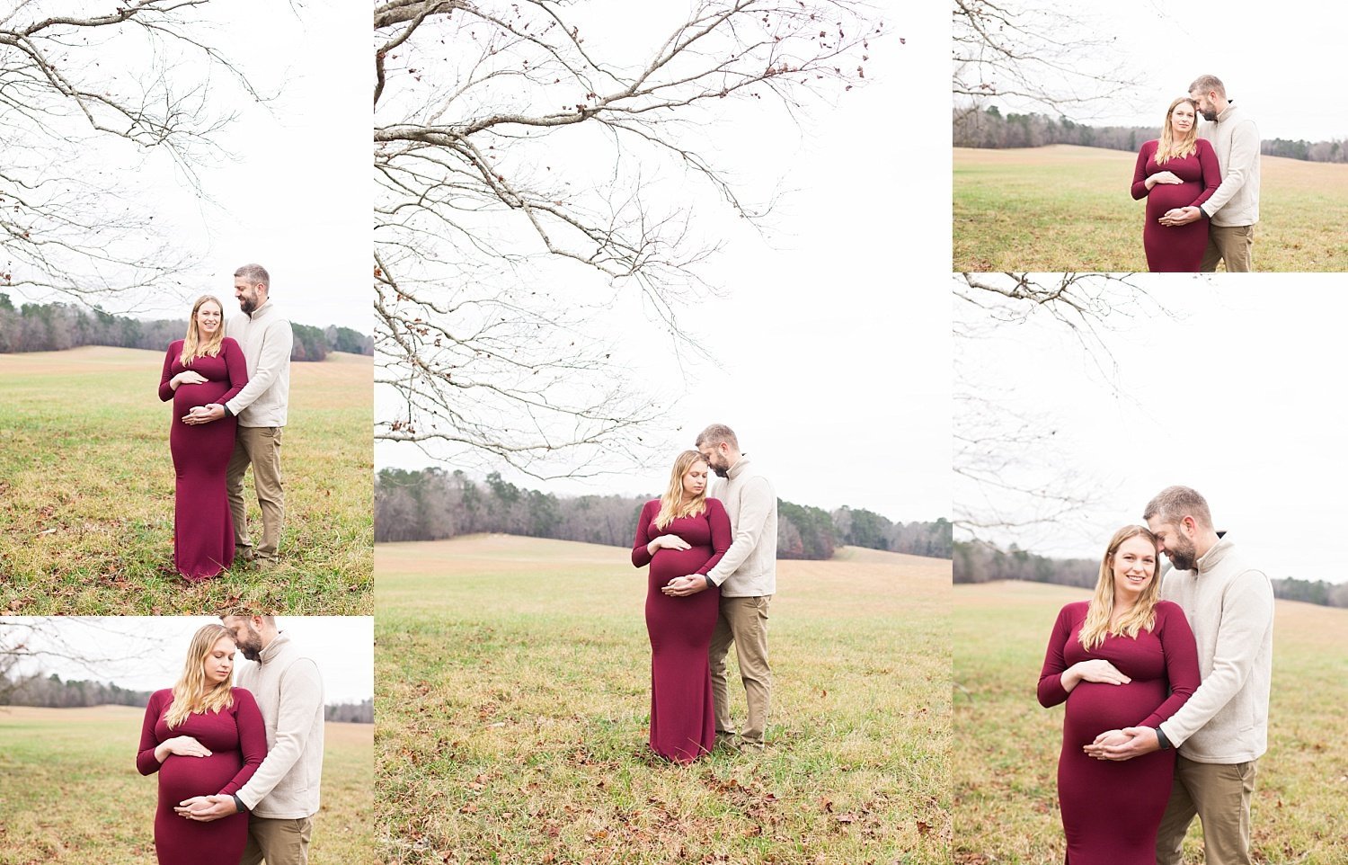 winter maternity session at Chickamauga Battlefield in north Georgia