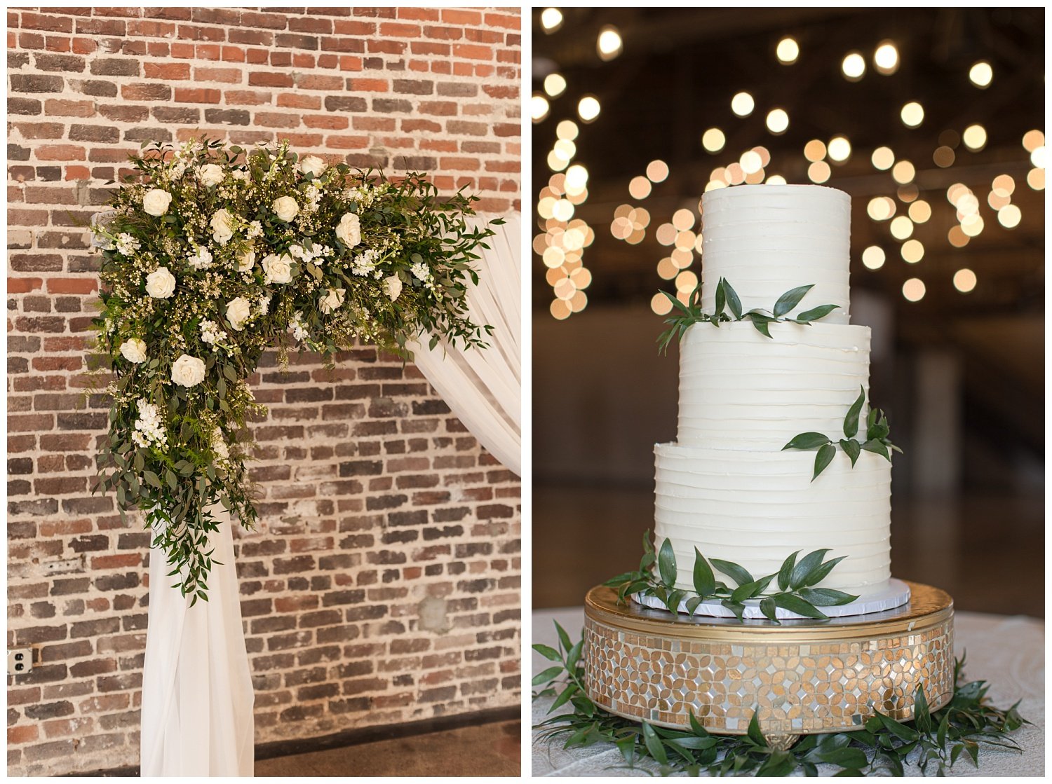 details of ceremony and cake at wedding in Knoxville