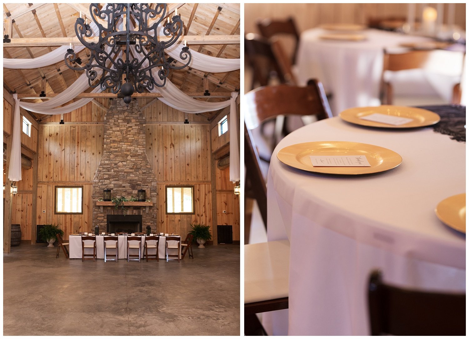 wedding reception details at Mountain Heights Venue