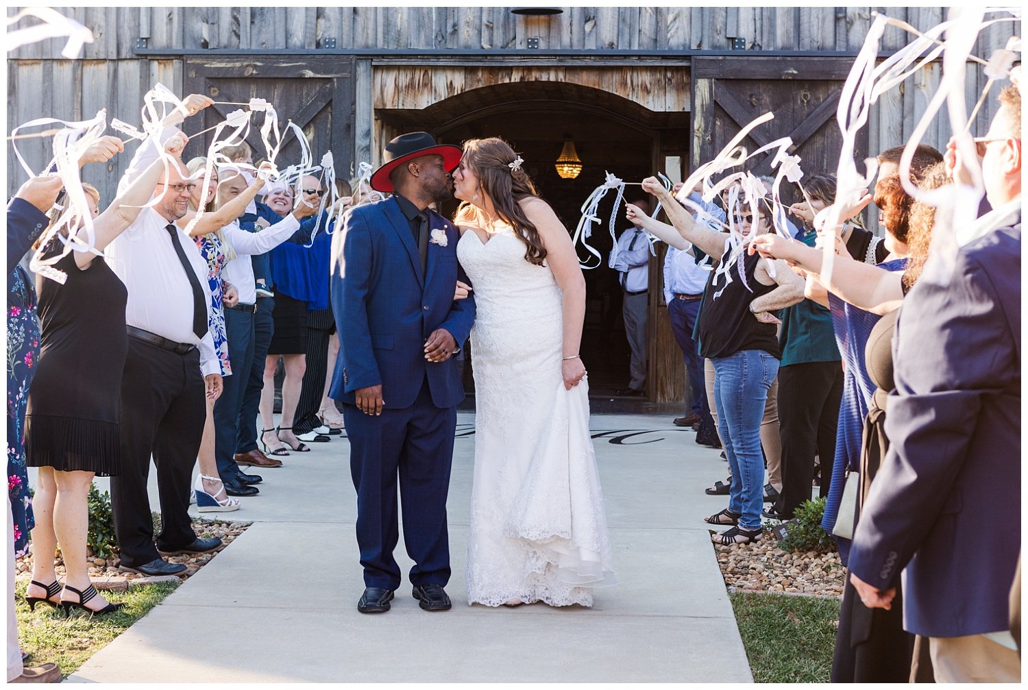 ribbon exit at wedding at Mountain Heights Venue