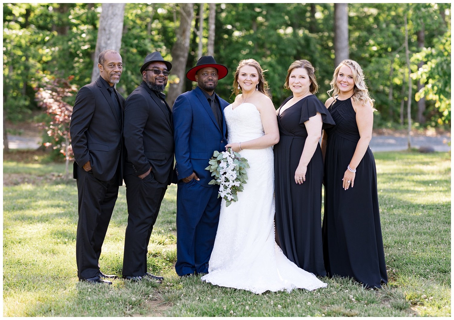 full bridal party at Mountain Heights Venue wedding