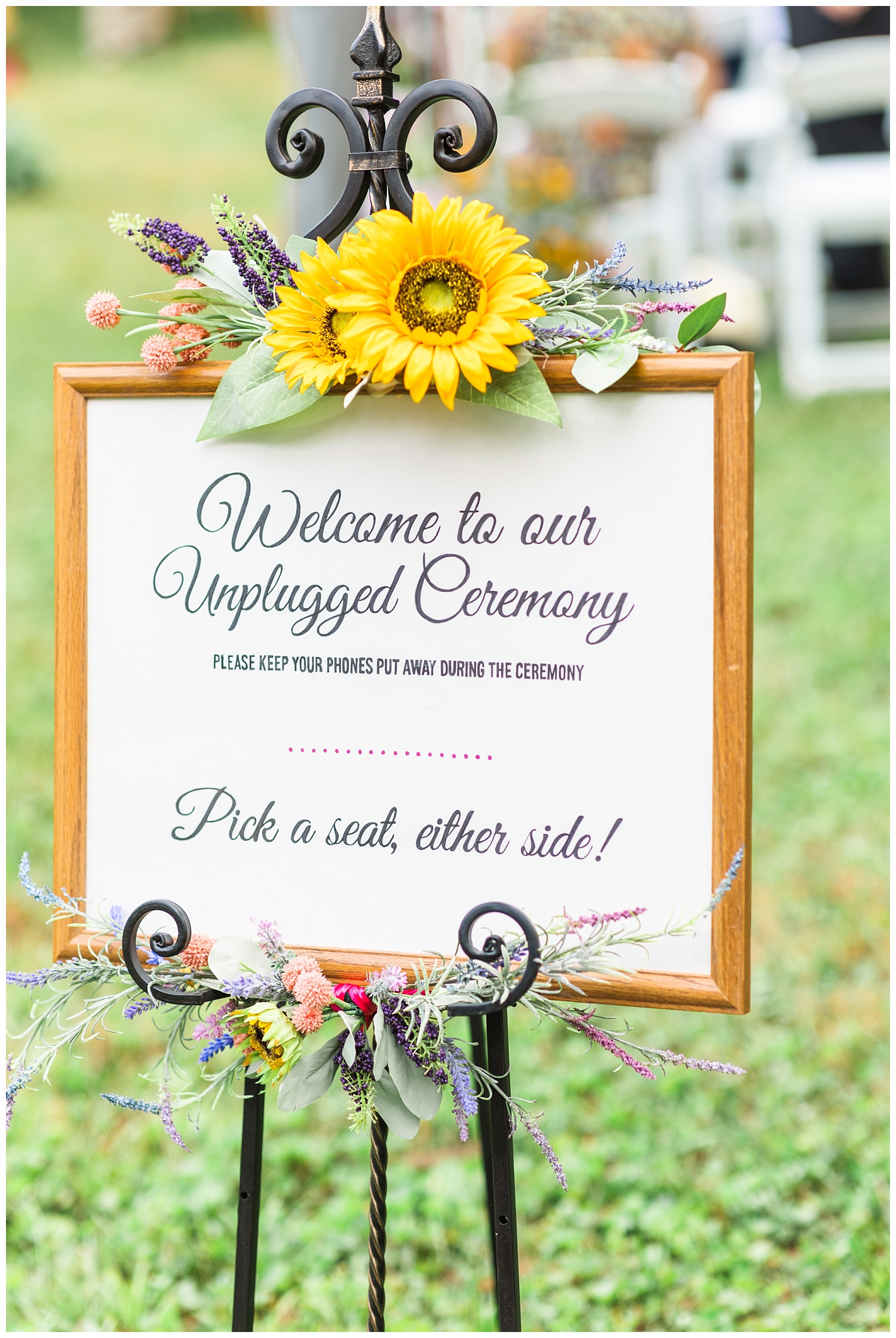 ceremony sign at Chattanooga wedding