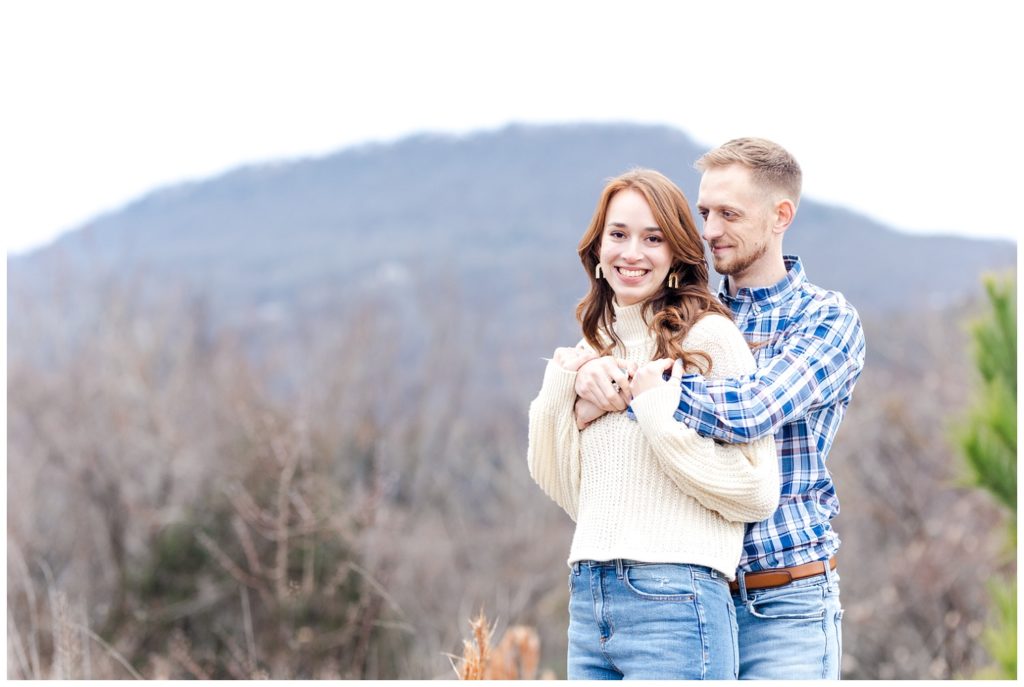 winter engagement photos in downtown Chattanooga session
