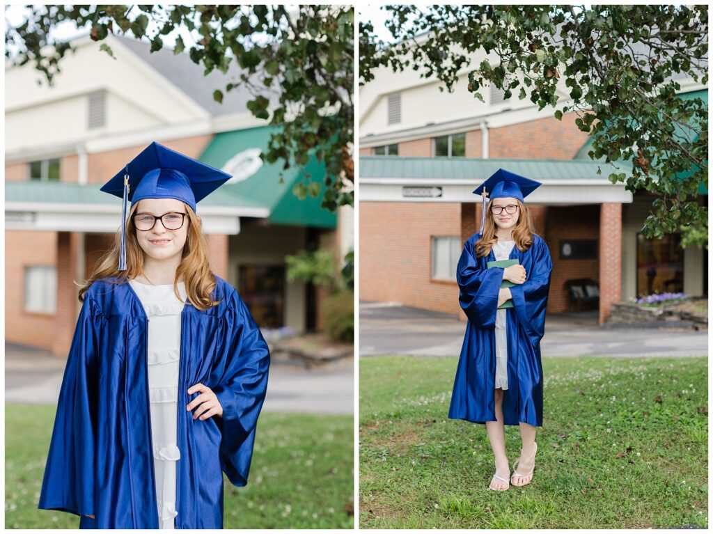 girl posing for graduation mini session in Chattanooga