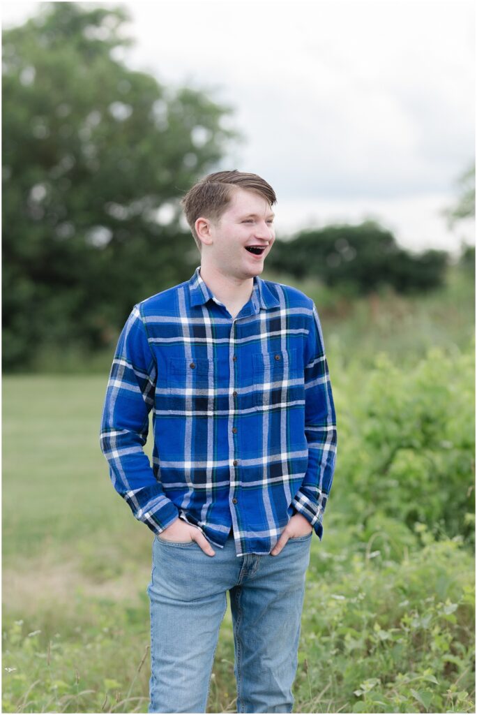 senior session at Sculpture Fields in Chattanooga