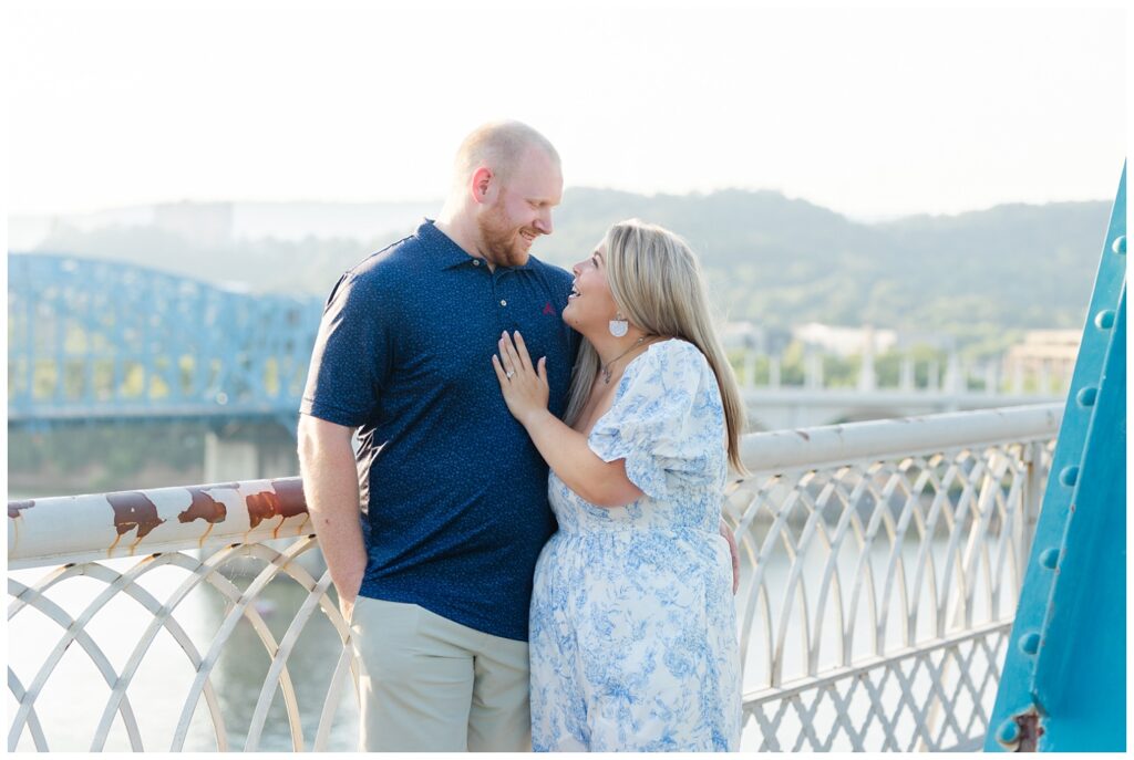 Chattanooga engagement session on the Walnut Street Bridge