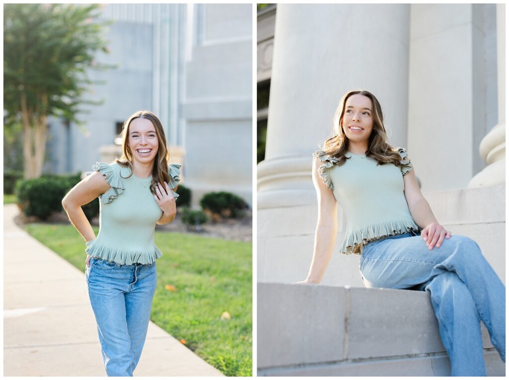 Chattanooga courthouse senior portrait session in the fall 