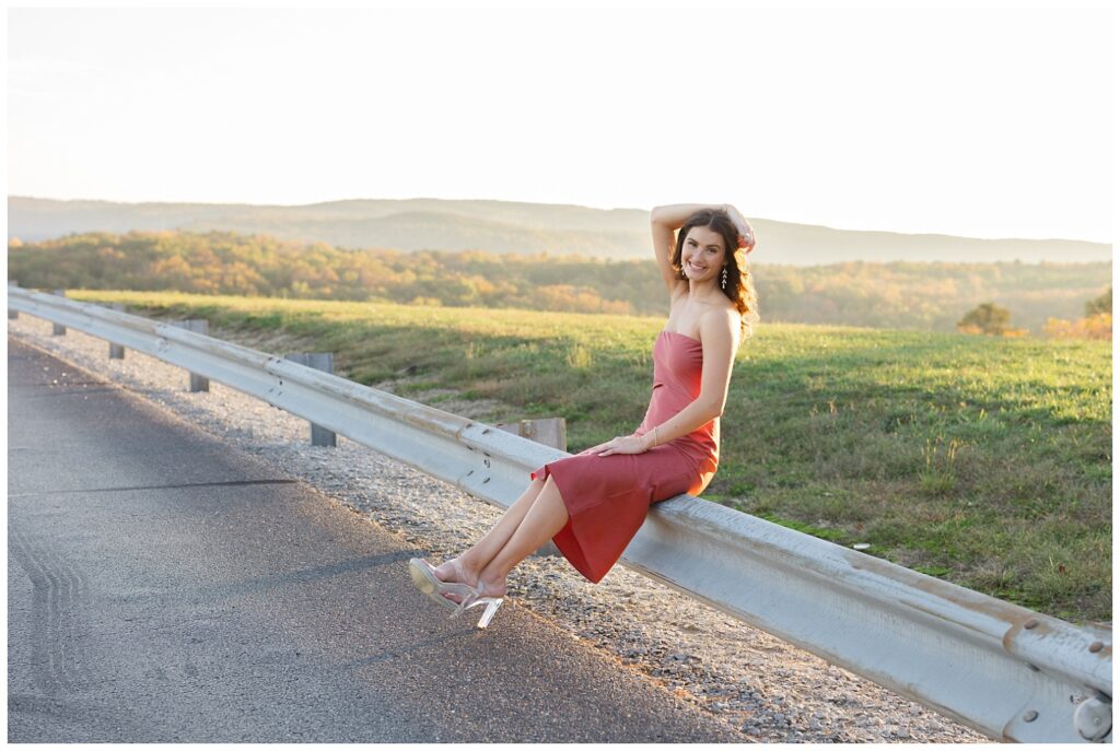 fall senior photoshoot on Raccoon Mountain with Chattanooga photographer