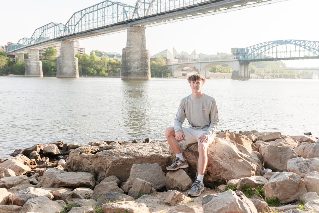 senior portrait session at Renaissance Park in Chattanooga