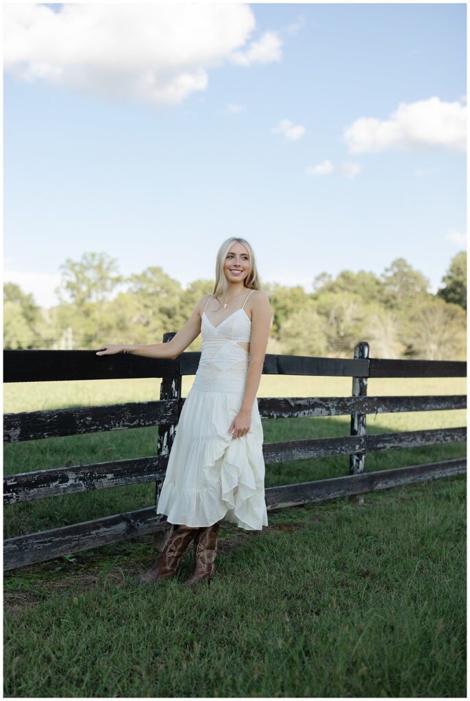 high school senior session on family farm in north Georgia near Chattanooga