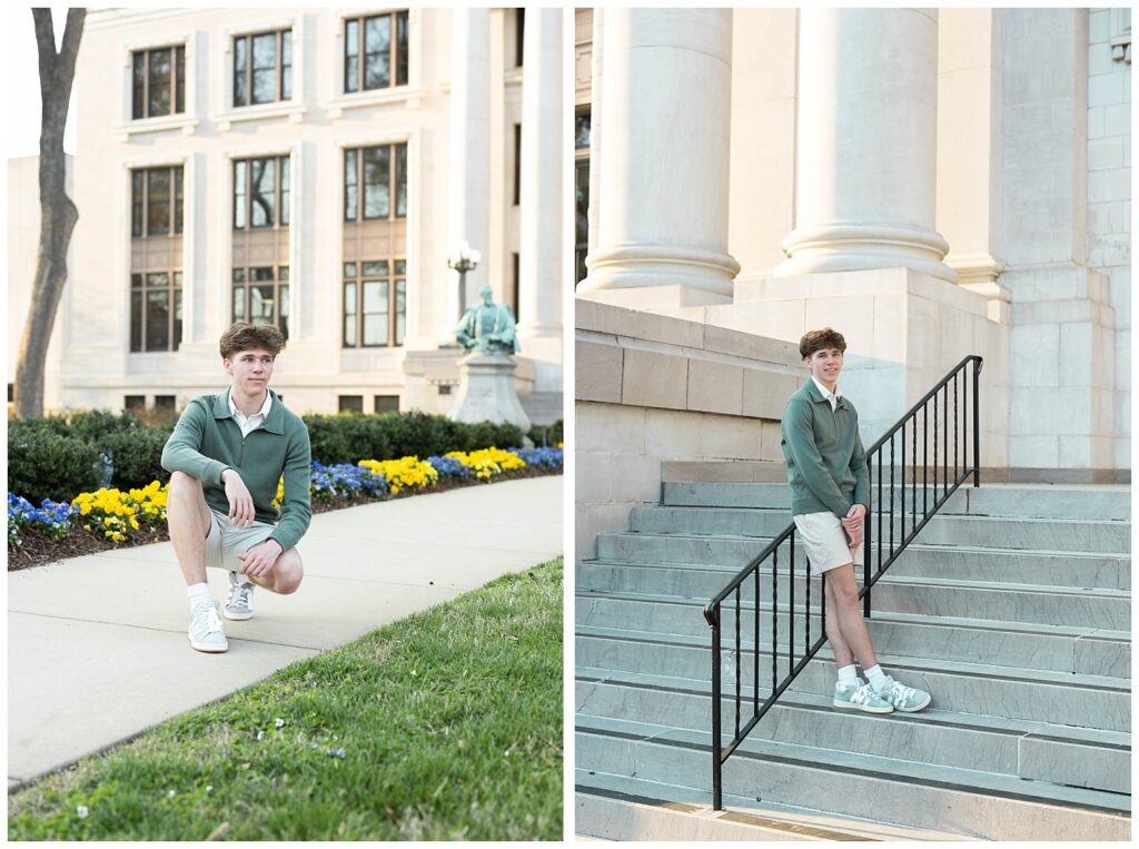 Chattanooga courthouse senior session at the tall stairs 