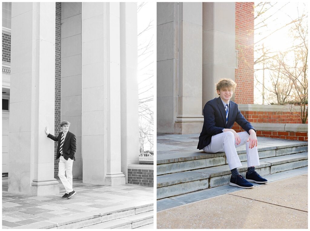 spring senior session at McCallie School with Chattanooga photographer