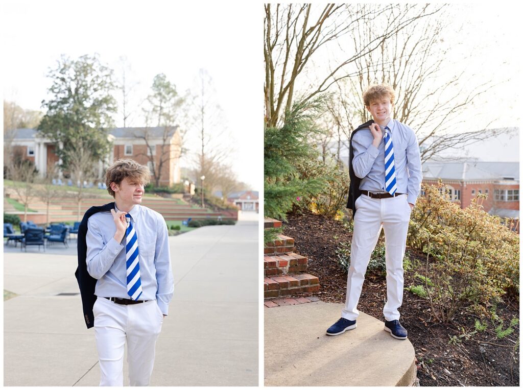 spring session with Chattanooga senior photographer at McCallie School